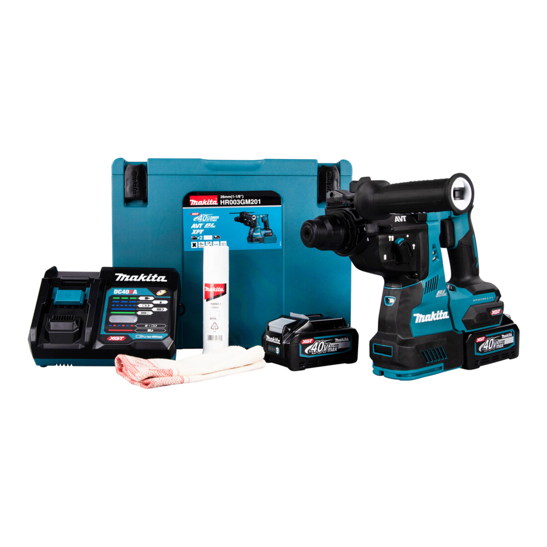 Makita Martello combinato a batteria SDS+ 40V HR003GM201