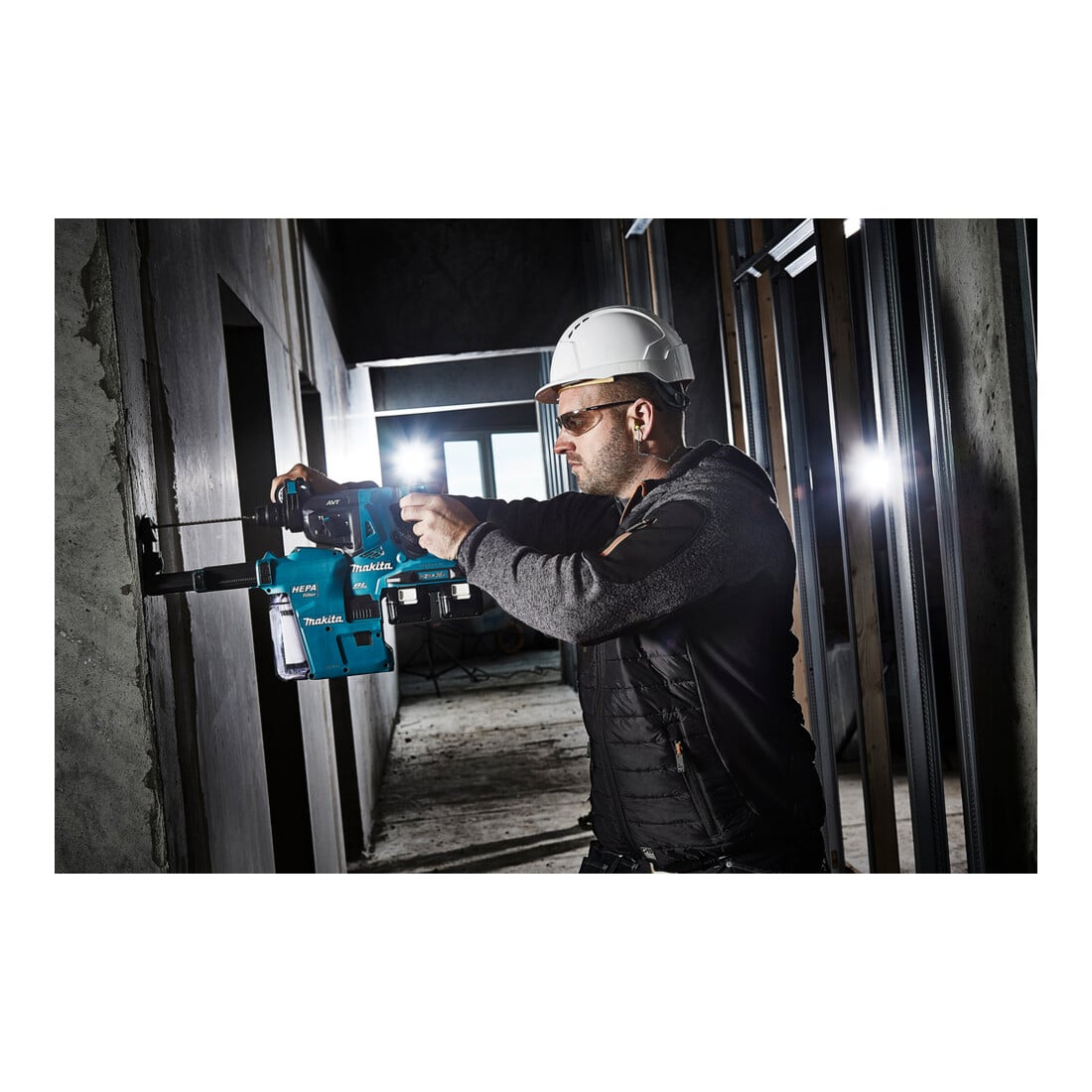 Makita Martello perforatore a batteria DHR280ZJ, SDS-PLUS 2x18V in MAKPAC