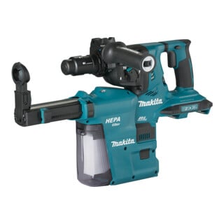 Makita Martello perforatore a batteria per SDS-PLUS 2x18V, Bluetooth e sistema aspirazione polvere DX09