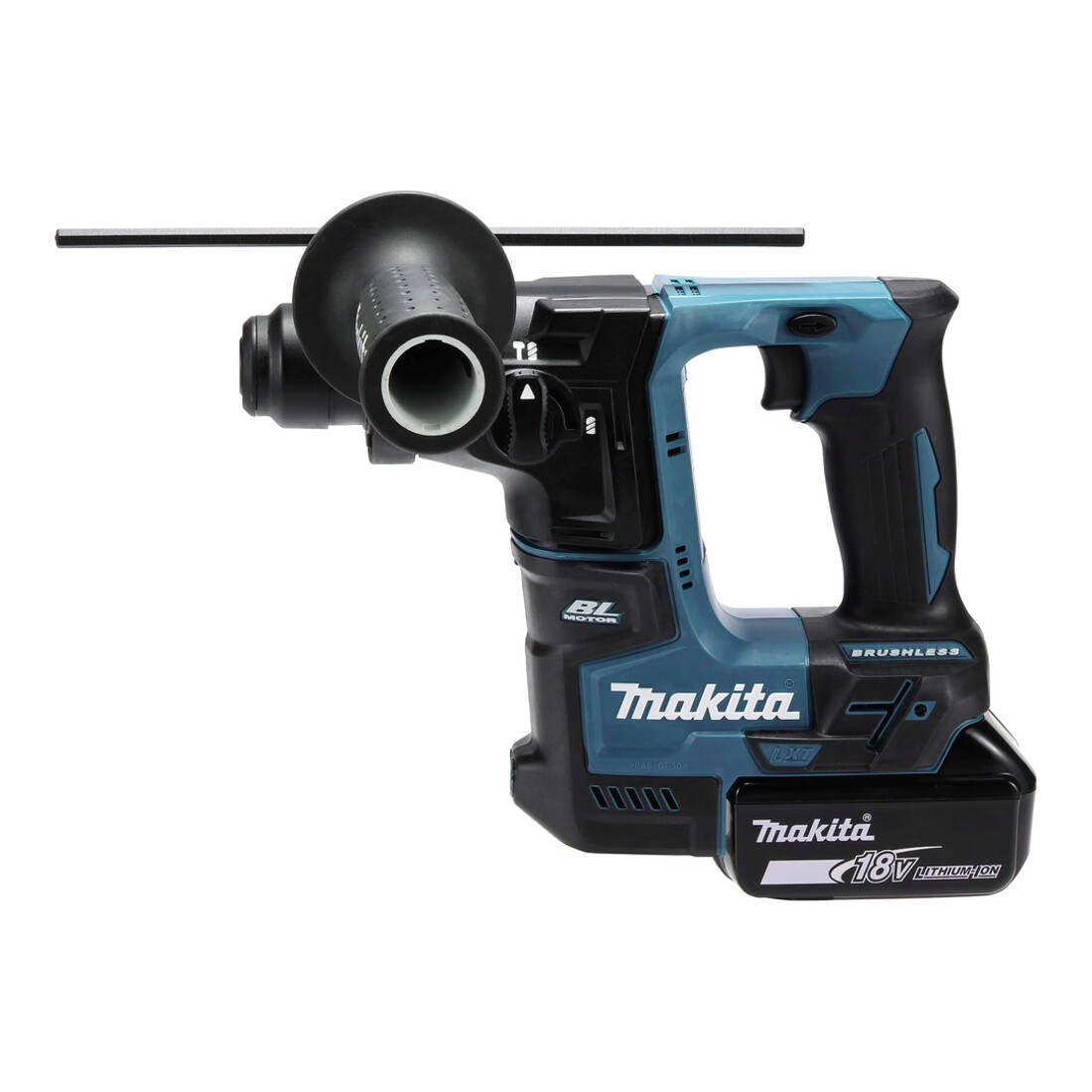 Makita Martello perforatore a batteria SDS-PLUS 18V/2,0Ah, 2 batterie + caricabatterie in MAKPAC DHR171RAJ