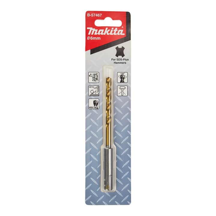 Makita metaalboor HSS6,0x129mm SDS+