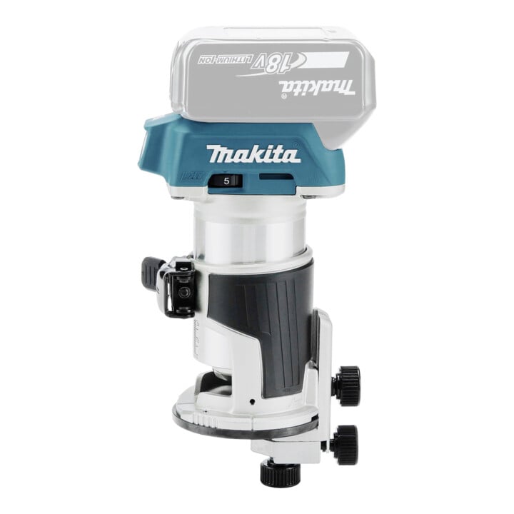Makita multifunctionele bovenfreesmachine 18.0 V DRT50ZJX2 accu