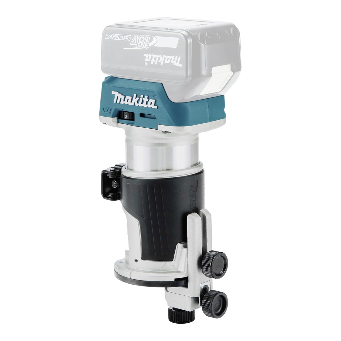 Makita multifunctionele bovenfreesmachine 18.0 V DRT50ZJX2 accu