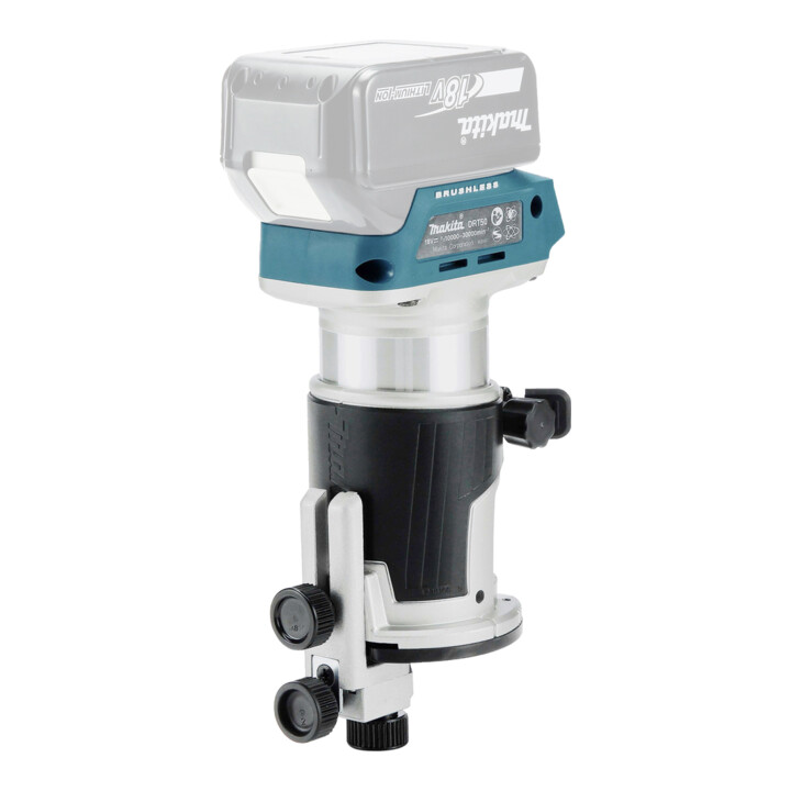 Makita multifunctionele bovenfreesmachine 18.0 V DRT50ZJX2 accu