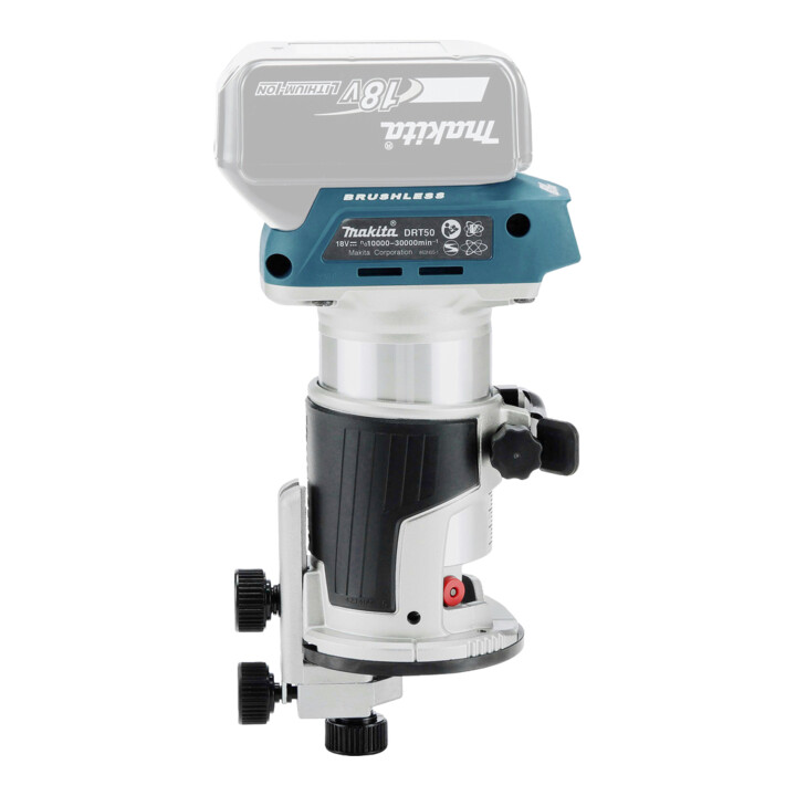 Makita multifunctionele bovenfreesmachine 18.0 V DRT50ZJX2 accu