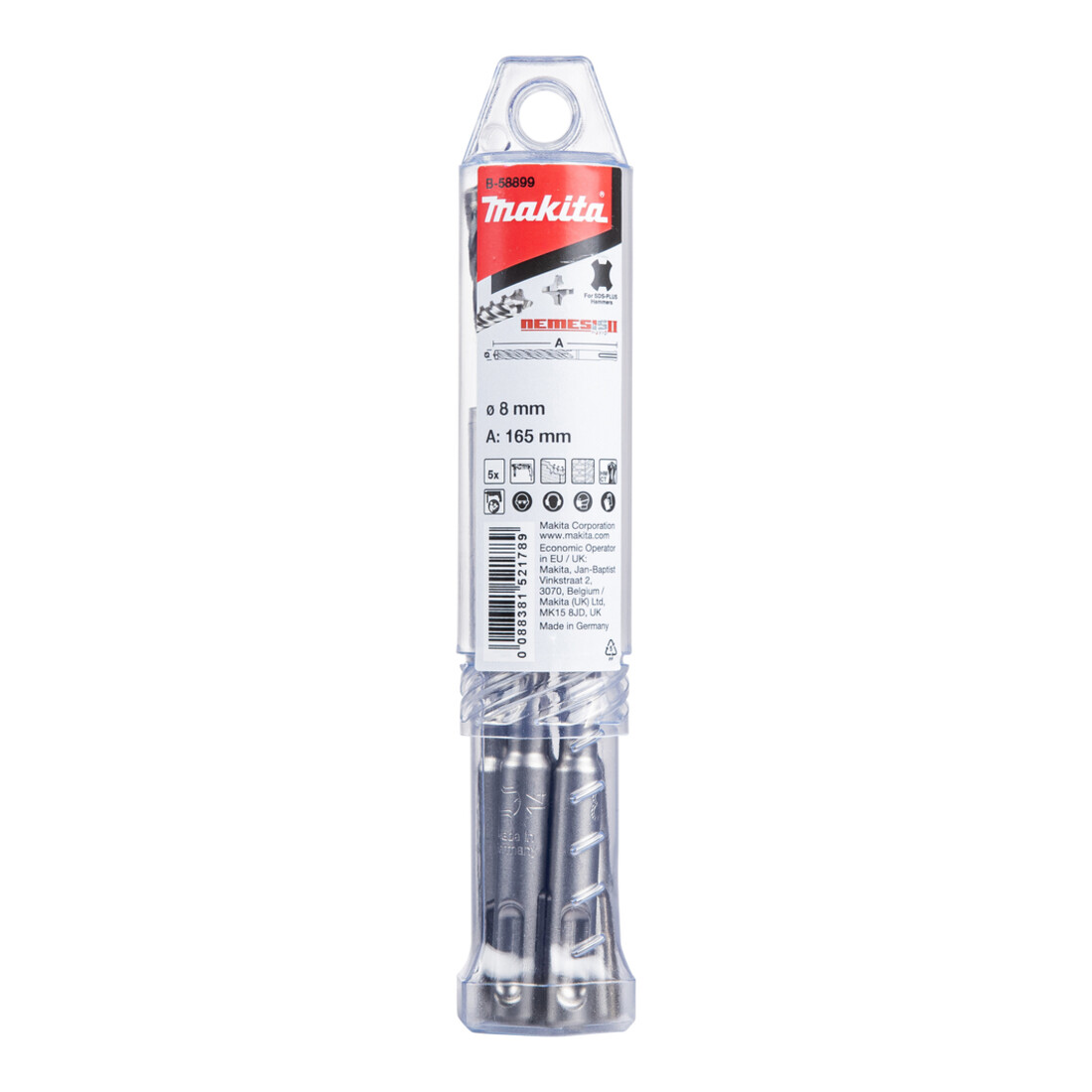 Makita NEMESIS 2 SDS+ Bohrer 8x165 5-Stück
