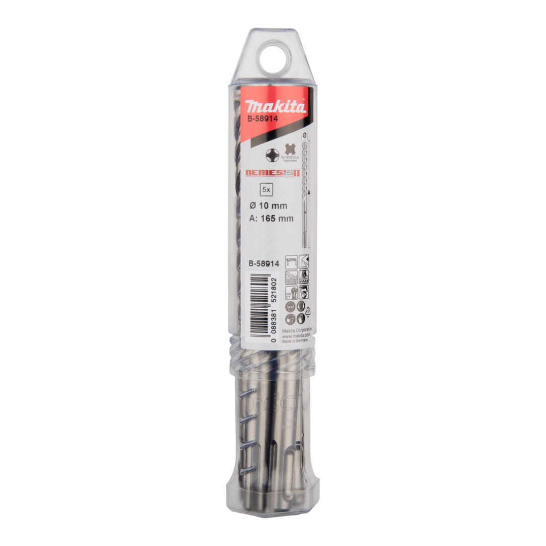 Makita NEMESIS 2 SDS+ boor 10x165 5-delig