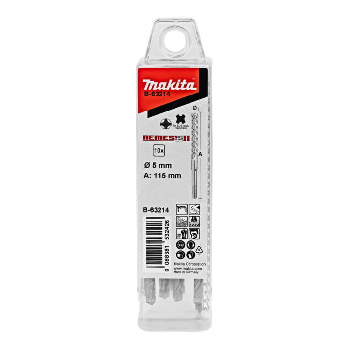 Makita NEMESIS2 SDS+ B. 5x115 10-delig