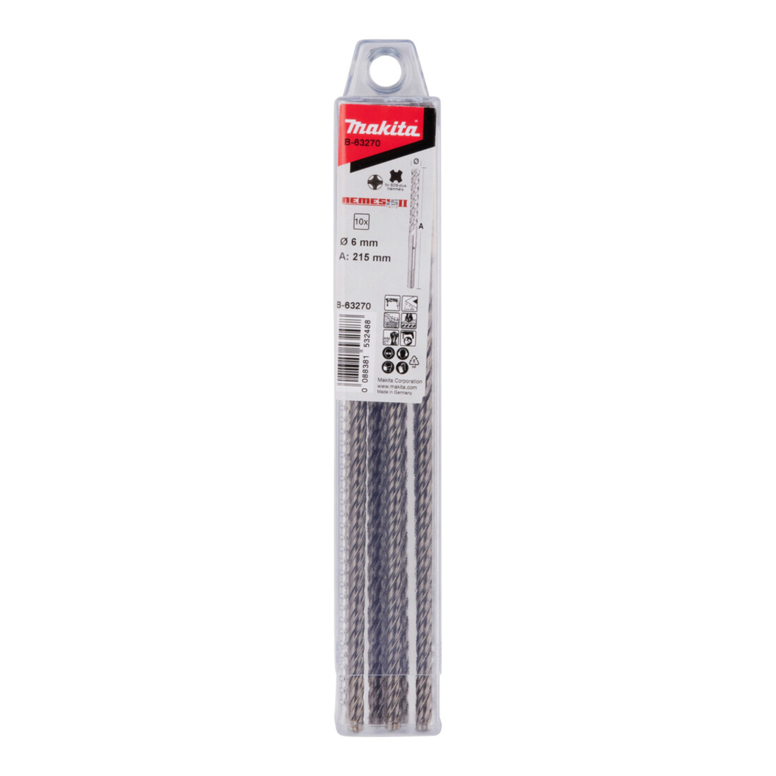 Makita NEMESIS2 SDS+ B. 6x215 10-Stück