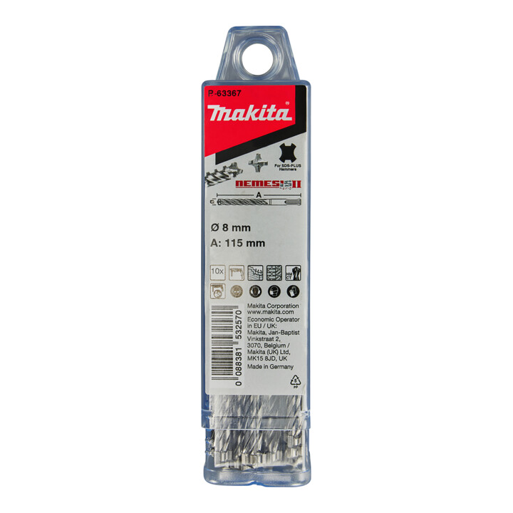 Makita NEMESIS2 SDS+ B. 8x115 10-Stück