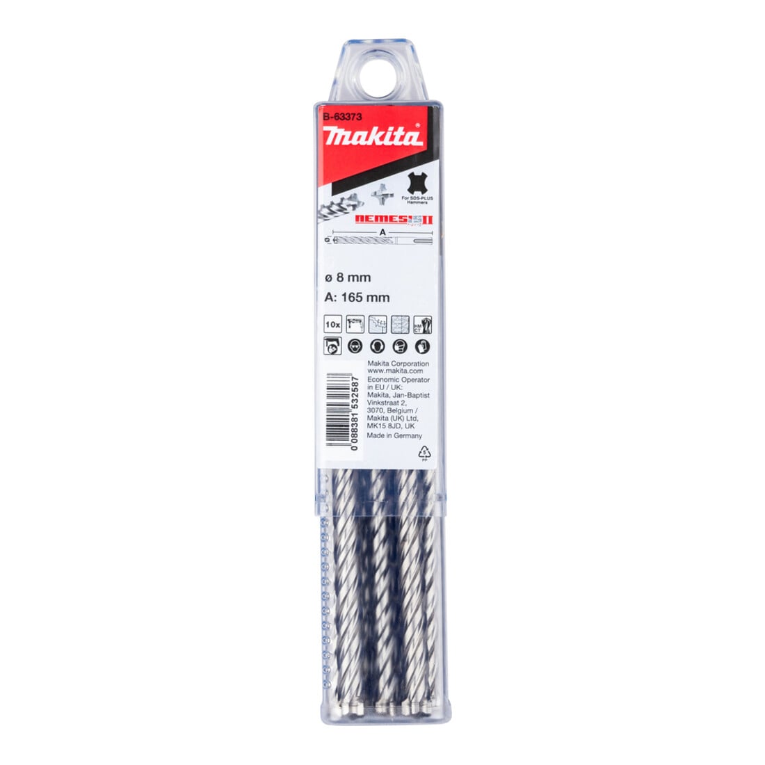 Makita NEMESIS2 SDS+ B. 8x165 10 pièces