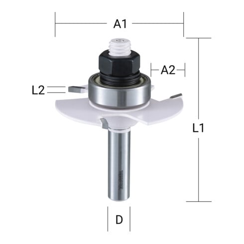 Makita Nutenfräser 3 mm