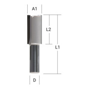 Makita Nutfräser zweischneidig Ø 12 mm Schaft, Ø 14 mm Fräser-3