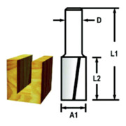 Makita Nutfräser zweischneidig Ø 12 mm Schaft, Ø 10 mm Fräser