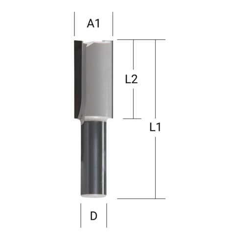 Makita Nutfräser zweischneidig Ø 12 mm Schaft, Ø 10 mm Fräser