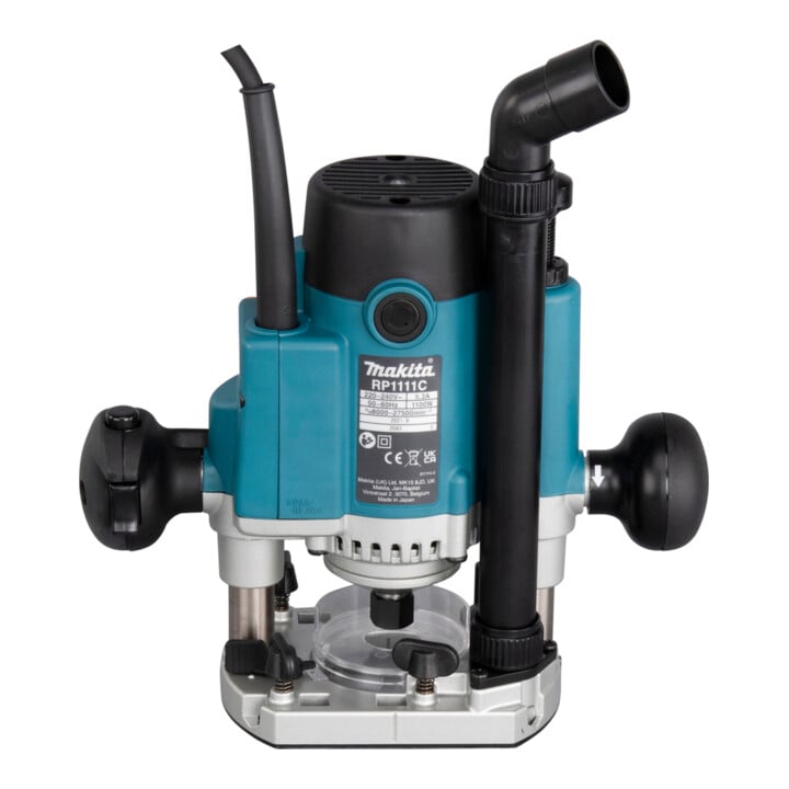 Makita Oberfräse 1.100 W inkl. D-53556 12-teiligem Fräser-Set im MAKPAC