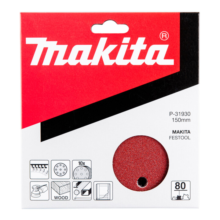 Makita papier sablé velcro 150mm K80 (P-31930)