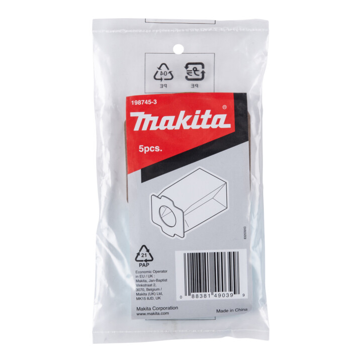 Makita Papierfilter 5 Stück, 300 ml
