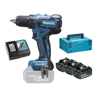 Makita perceuse sans fil DDF459RF3J, jeu de 3 batteries, 3.0 Ah