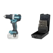 Makita Perceuse-visseuse sans fil DDF484Z Solo avec jeu de 19 forets hélicoïdaux-1
