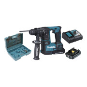 Makita Perforateur sans fil SDS-PLUS 18V / 2,0 Ah, 2 batteries + chargeur + accessoires dans mallette de transport-1