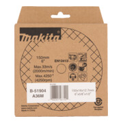 Makita Pietra abrasiva A36M 150x16x12,7 B-51904-5