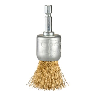Makita Pinselbürste Ø 24 mm, gewellt, verzinkt, 1/4"-Sechskant