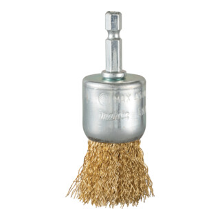 Makita Pinselbürste Ø 28 mm, gewellt, verzinkt, 1/4"-Sechskant