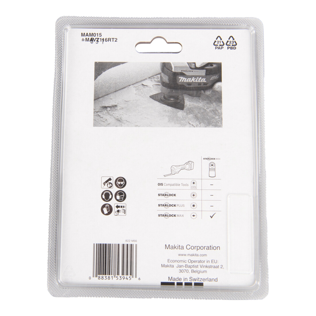 Makita Plaque delta HM 116 MAM015