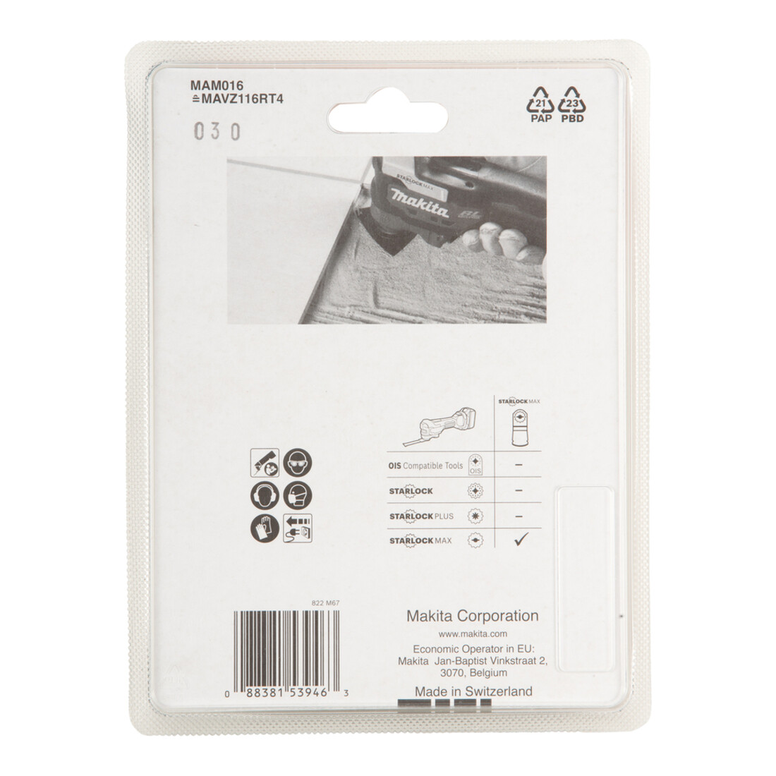 Makita Plaque delta HM 116 MAM016