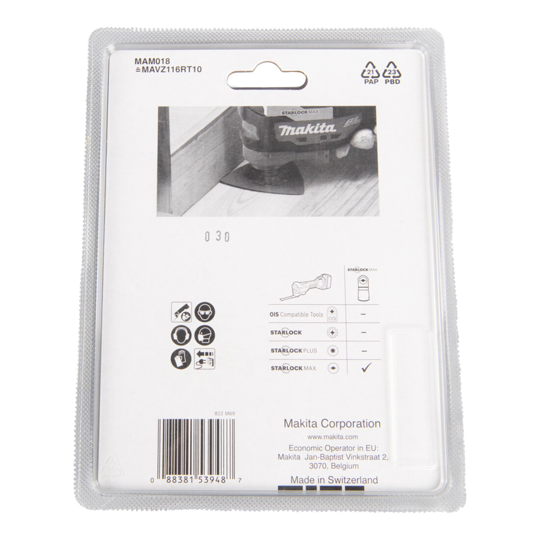 Makita Plaque delta HM 116 MAM018