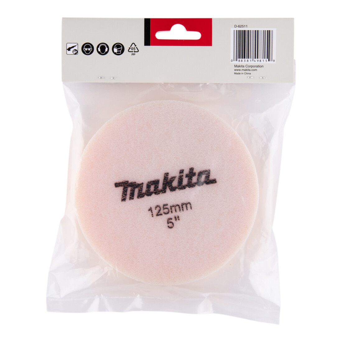 Makita polijstspons 125 mm D-62511