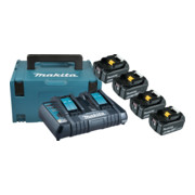 Makita Power Source Kit 4x 5,0 Ah 197626-8 mit Doppelladegerät