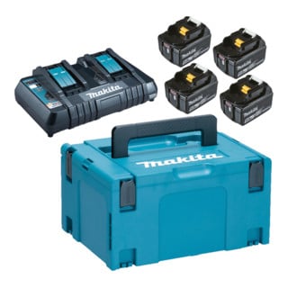 Makita Power Source Kit 4x 5,0 Ah 197626-8 mit Doppelladegerät