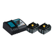Makita Power Source Kit Li 18V 2x 4Ah Akkus + Schnellladegerät