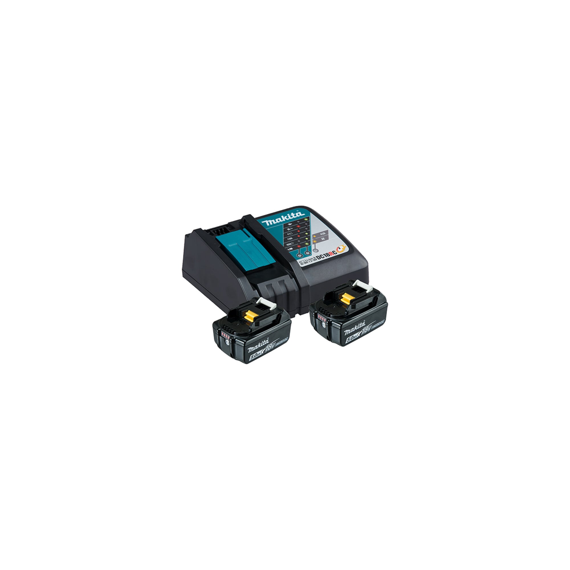 Makita Power Source Kit Li 18V 2x 5Ah Akkus + Schnellladegerät