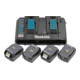 Makita power source kit Li 18V 4x 5Ah accu's + dubbele lader-1