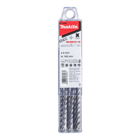 Makita Punte trapano NEMESIS2 SDS 6x165 10pz.