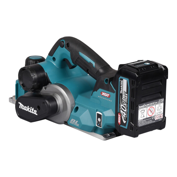 Makita Rabot sans fil 40V max. / 4,0 Ah, 2 batteries + chargeur dans MAKPAC