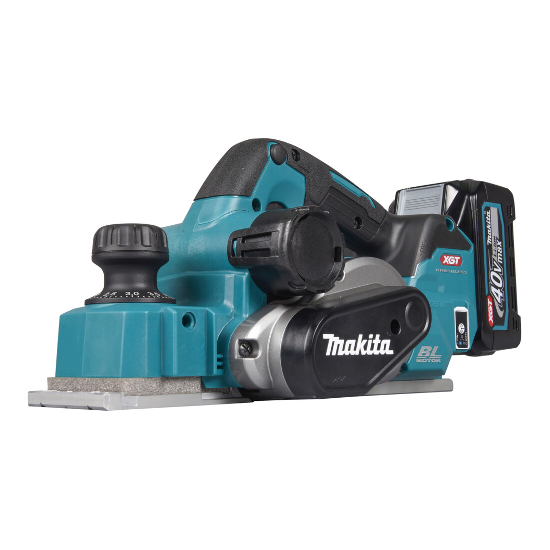 Makita Rabot sans fil 40V max. / 4,0 Ah, 2 batteries + chargeur dans MAKPAC