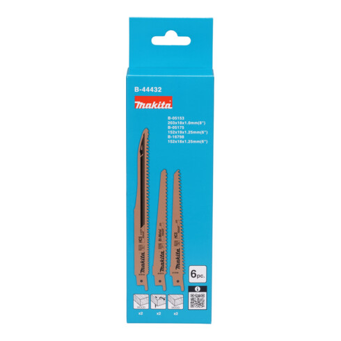 Makita recipro messen assortiment A B-44432