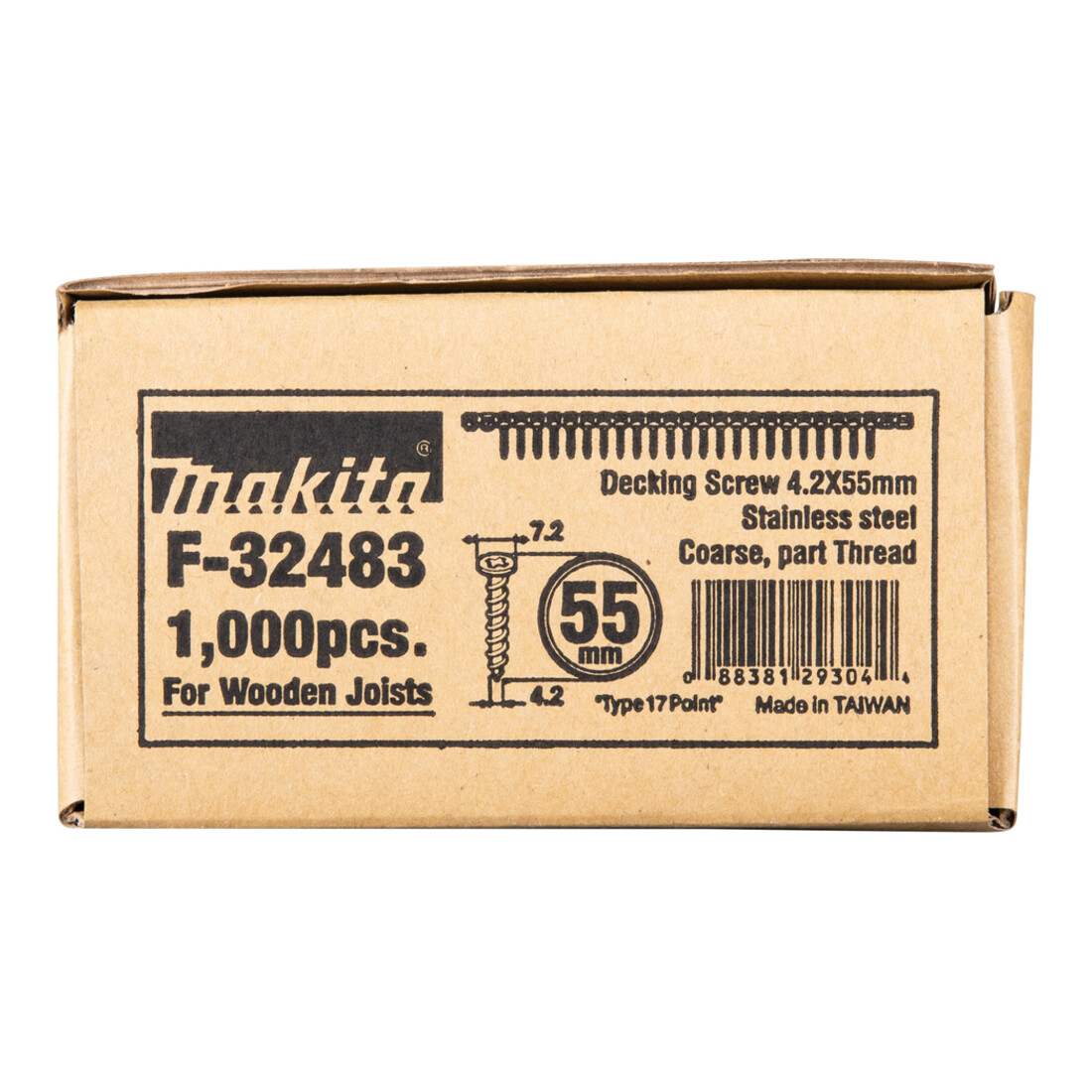 Makita RVS snelbouwschroeven 4,2x55mm F-32483