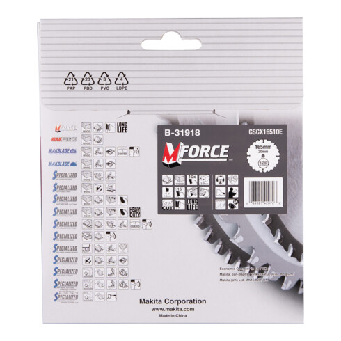 Makita Sägebblatt M-FORCE 165x20x10Z