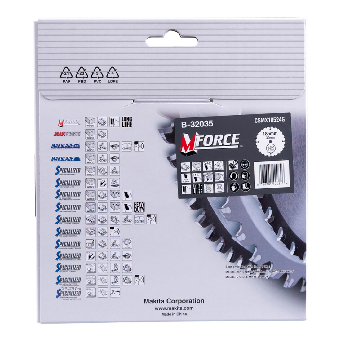 Makita Sägebblatt M-FORCE 185x30x24Z