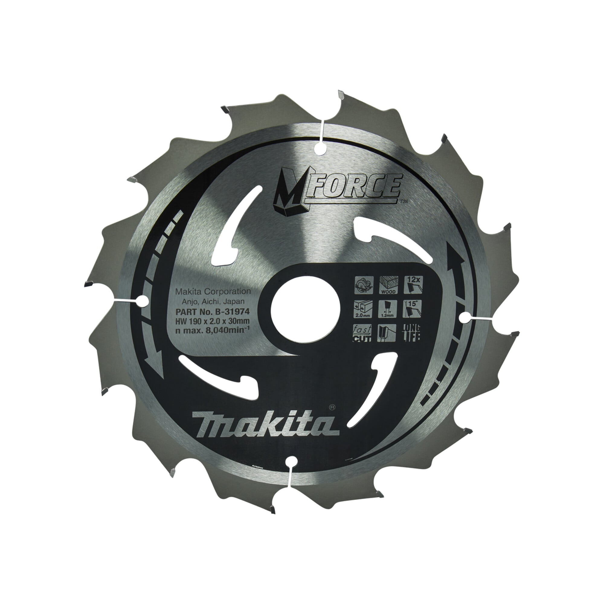 Makita Sägebblatt M-FORCE 190x30x12Z