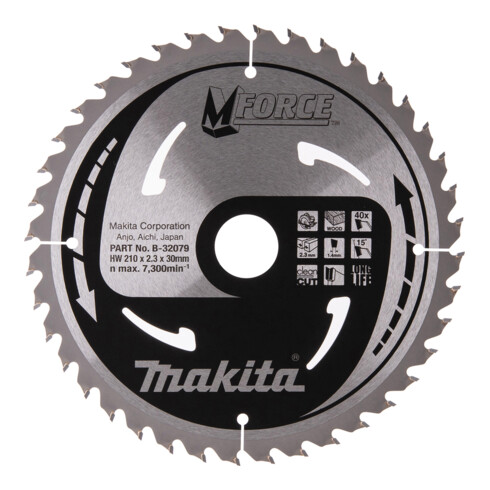Makita Sägebblatt M-FORCE 210x30x40Z