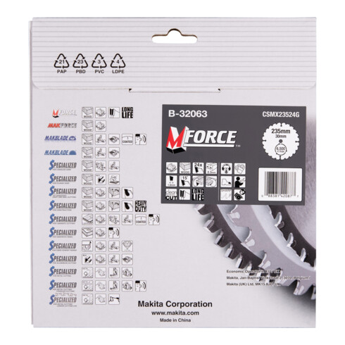 Makita Sägebblatt M-FORCE 235x30x24Z