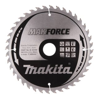 Makita Sägebblatt MAKFORCE 210x30x40Z
