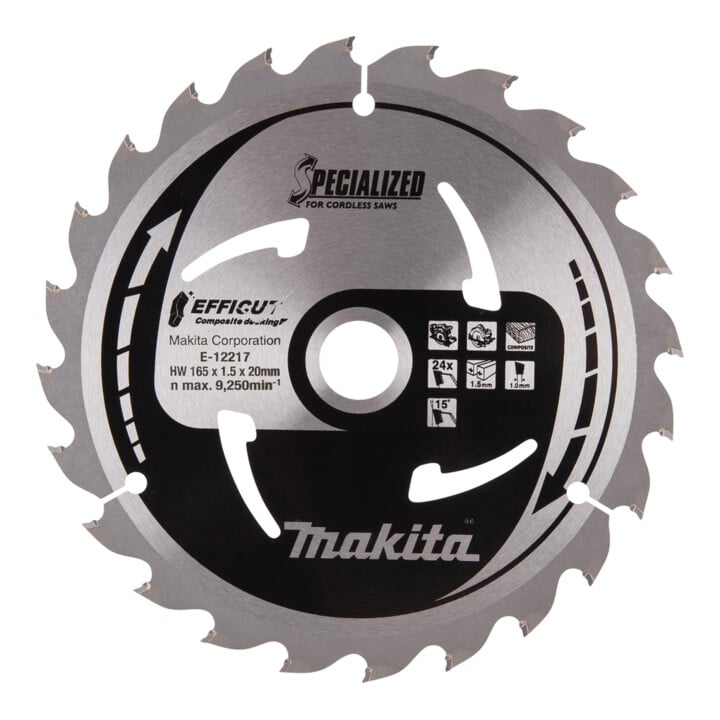 Makita Sägeblatt 165x1,5x20, 24Z EFFICUT WPC/Holz