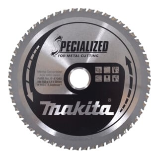 Makita Sägeblatt für Bleche 150x20x52Z B-47042